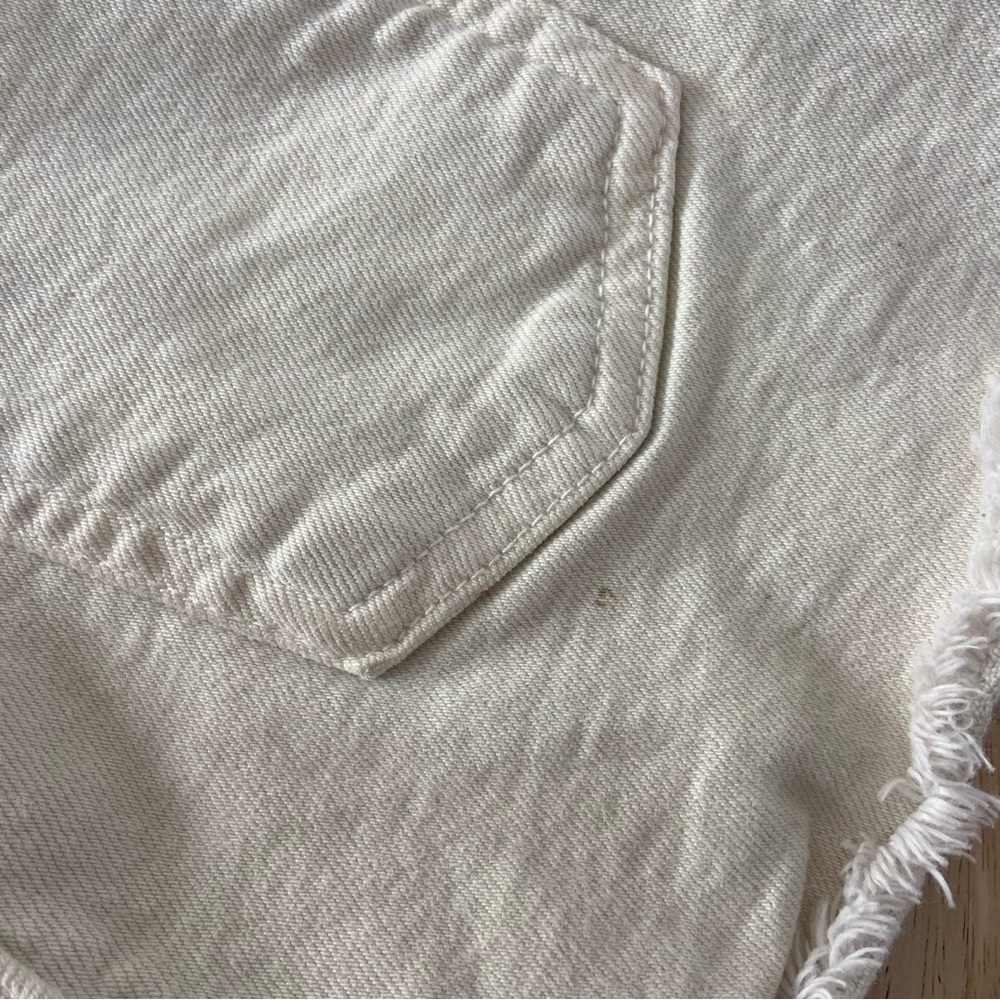 Zara Kids Off White Denim Jean Shorts Size 10 Kids - Picture 7 of 7
